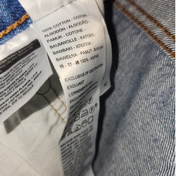 Levi's Distressed Button Fly Blue Jeans Men’s Size 30x30 - Picture 7 of 9